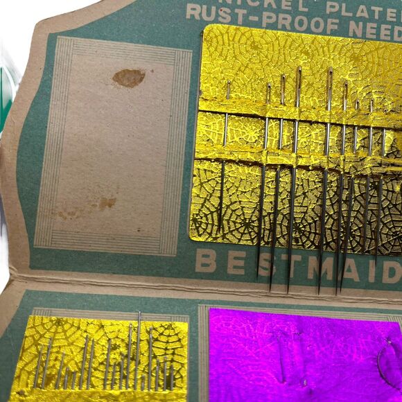 Sewing Needle Sets Vintage Best Maid, Finepoint, Advertising For Tombstones - Picture 15 of 16